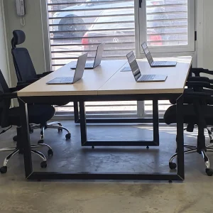 Mesa Escritorio Isla Coworking Oficina Con Pasacables